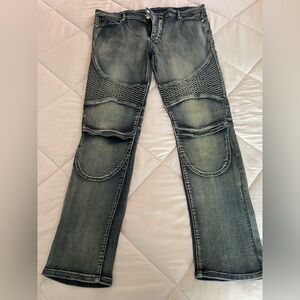Men's Stoned Wash Denim Skinny Jeans